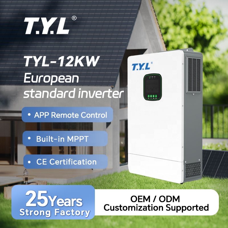 TYL TYL-12KW off Grid Solar Power Inverter 12KW Single Output AC 220V to AC 220V 99% Efficiency 50/60Hz