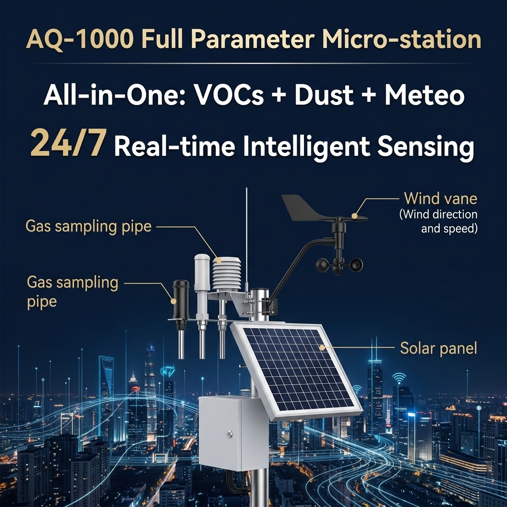 IP65 Rated Industrial Multi-Gas Analyzer ENSENMAX AQ1000 with Window Air Emission Monitor PM2.5 PM10 NO2 SO2 CO O3 10%-99% RH