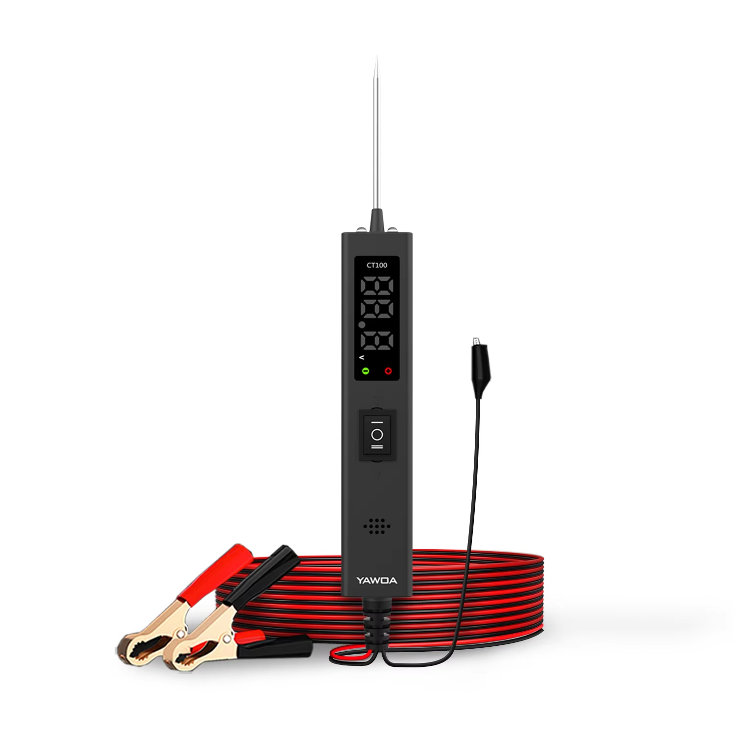 CT100 P55 Universal Automotive Battery Tester 12-24V Tracking Car Short Circuit Detector Black with 12 Months Warranty