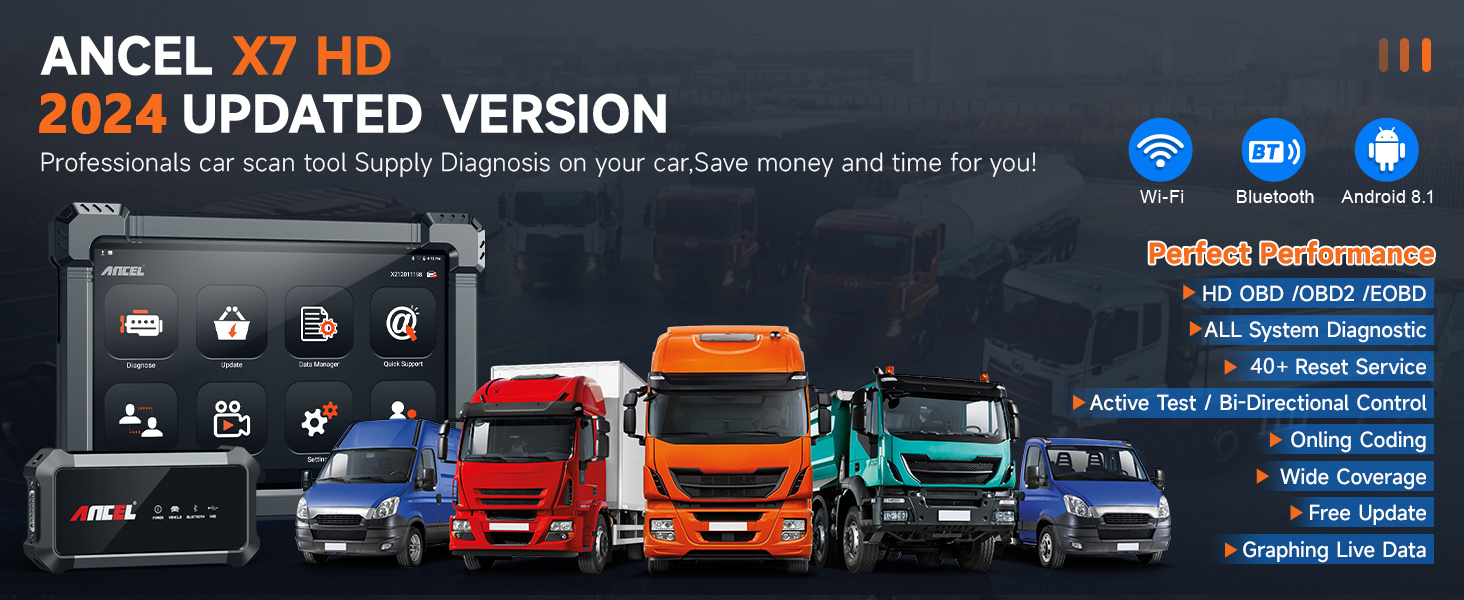 Heavy Duty Truck Scanner Full System OBD2 Diagnostic Tools