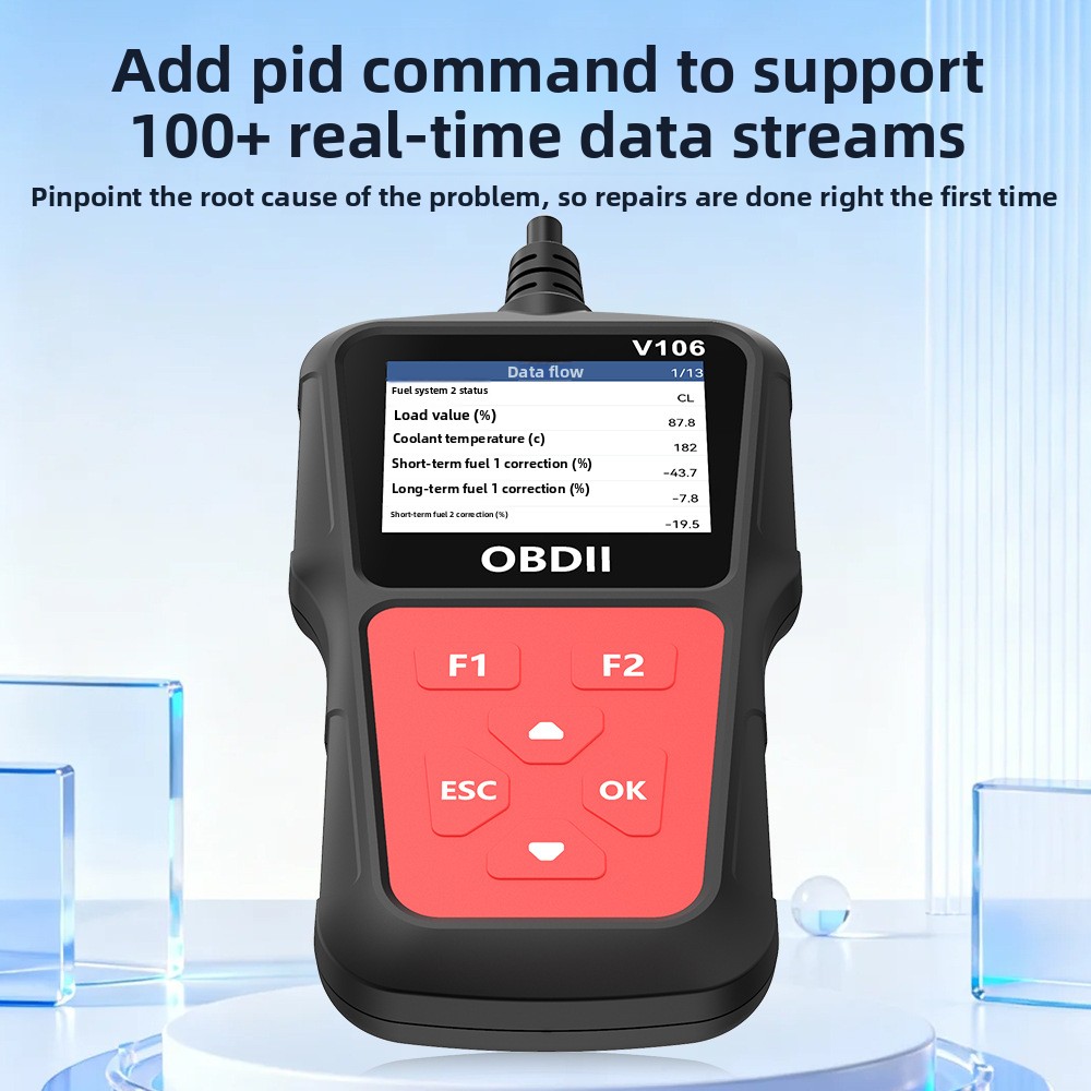 V106 OBDII Car Fault Diagnosis Instrument Engine Detector Universal Multi-Function