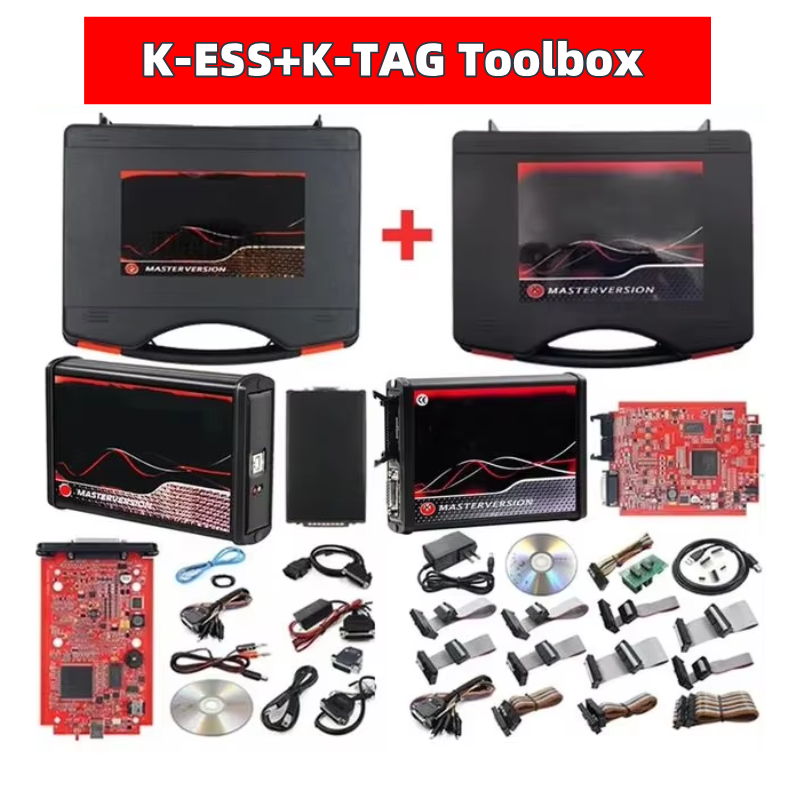 EU Red K-ess V2 V5.017 Online 2.80 and K-TAG 7.020 2.25 K-TAG ECU Programming Tools OBD2 Chip Tuning K-ess K-tag ECU Programmer