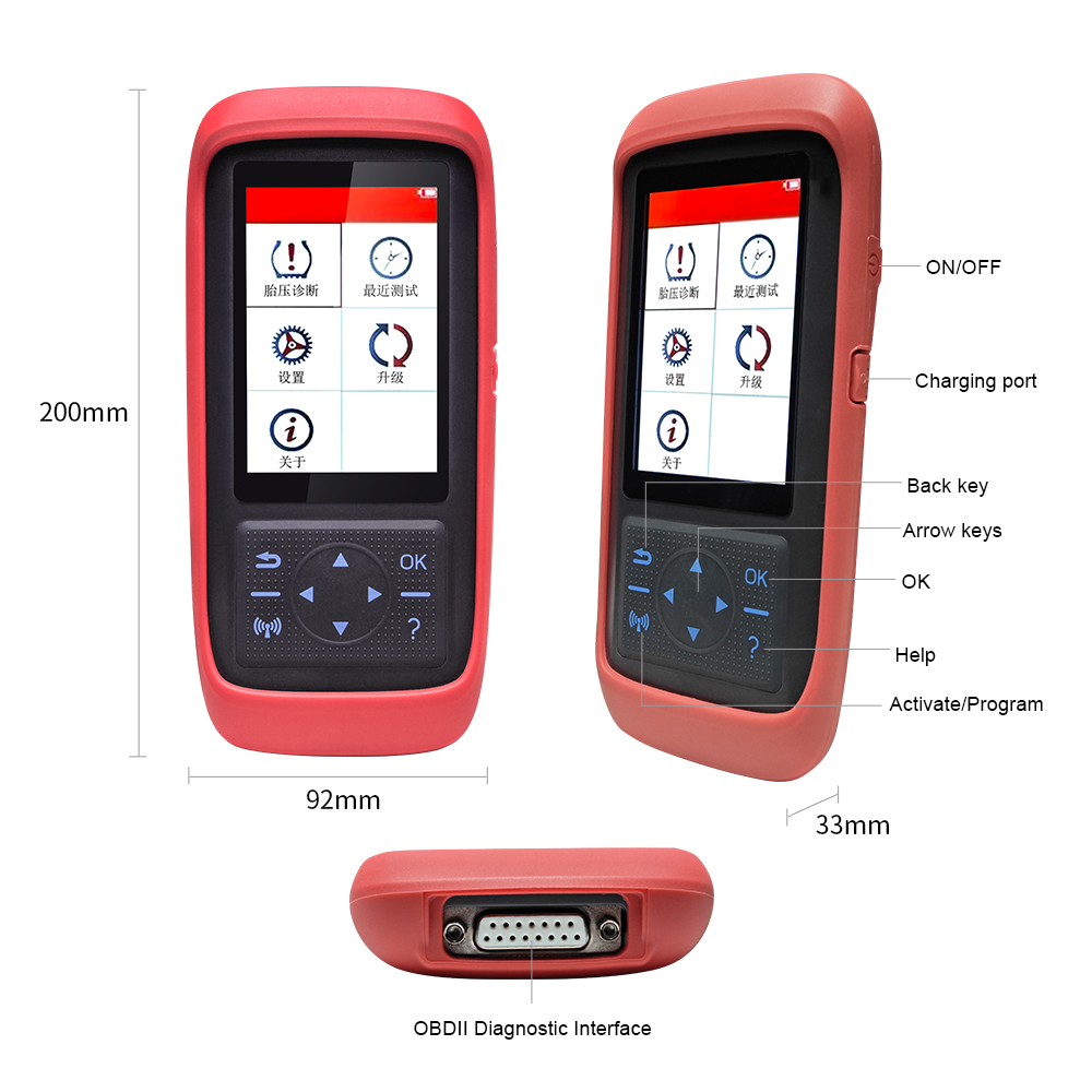 TPMS Programming Tool Functional Diagnostic Scanner for Activating Reading Codes Resetting TPMS Sensor Systems