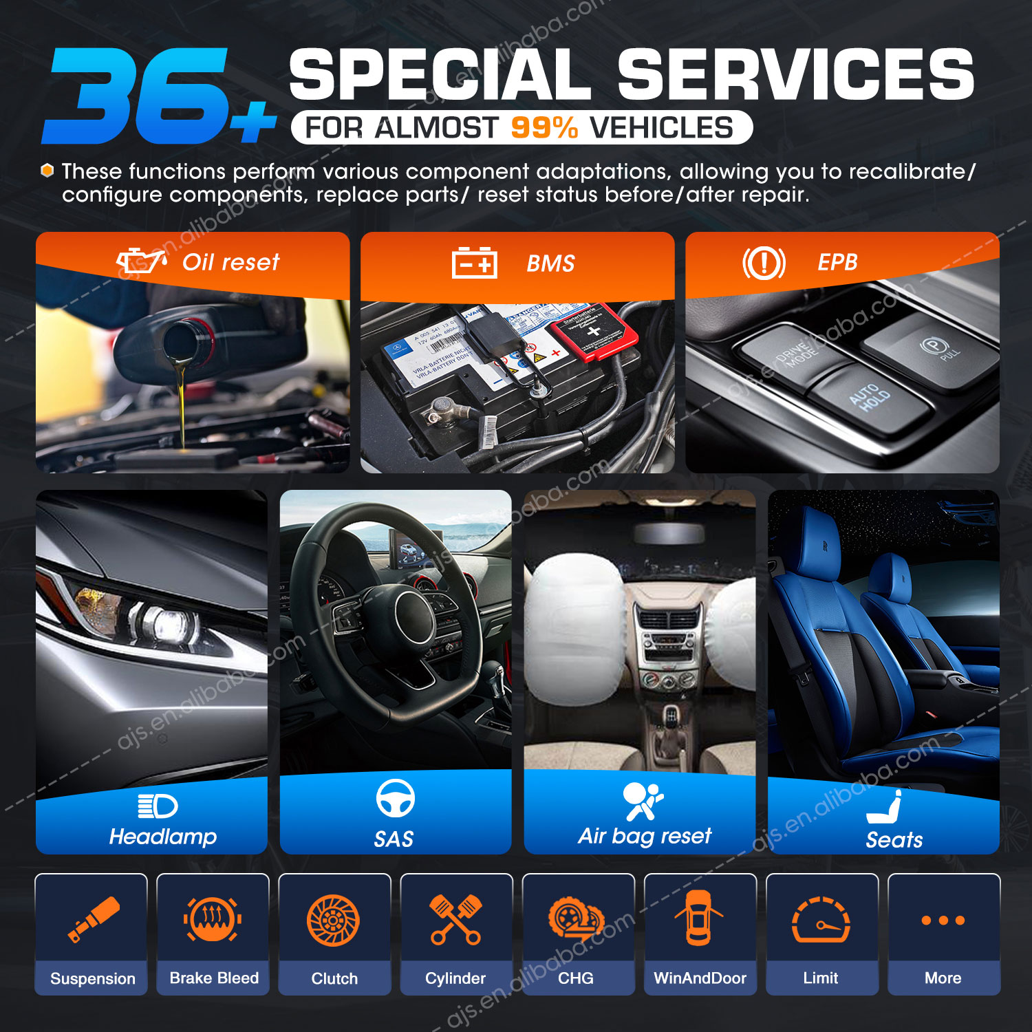 Autel MaxiCOM MK908 Full System OBD 2 Vehicle Scanner Universal Professional Bluetooth Check Tablet Car Diagnostic Tools