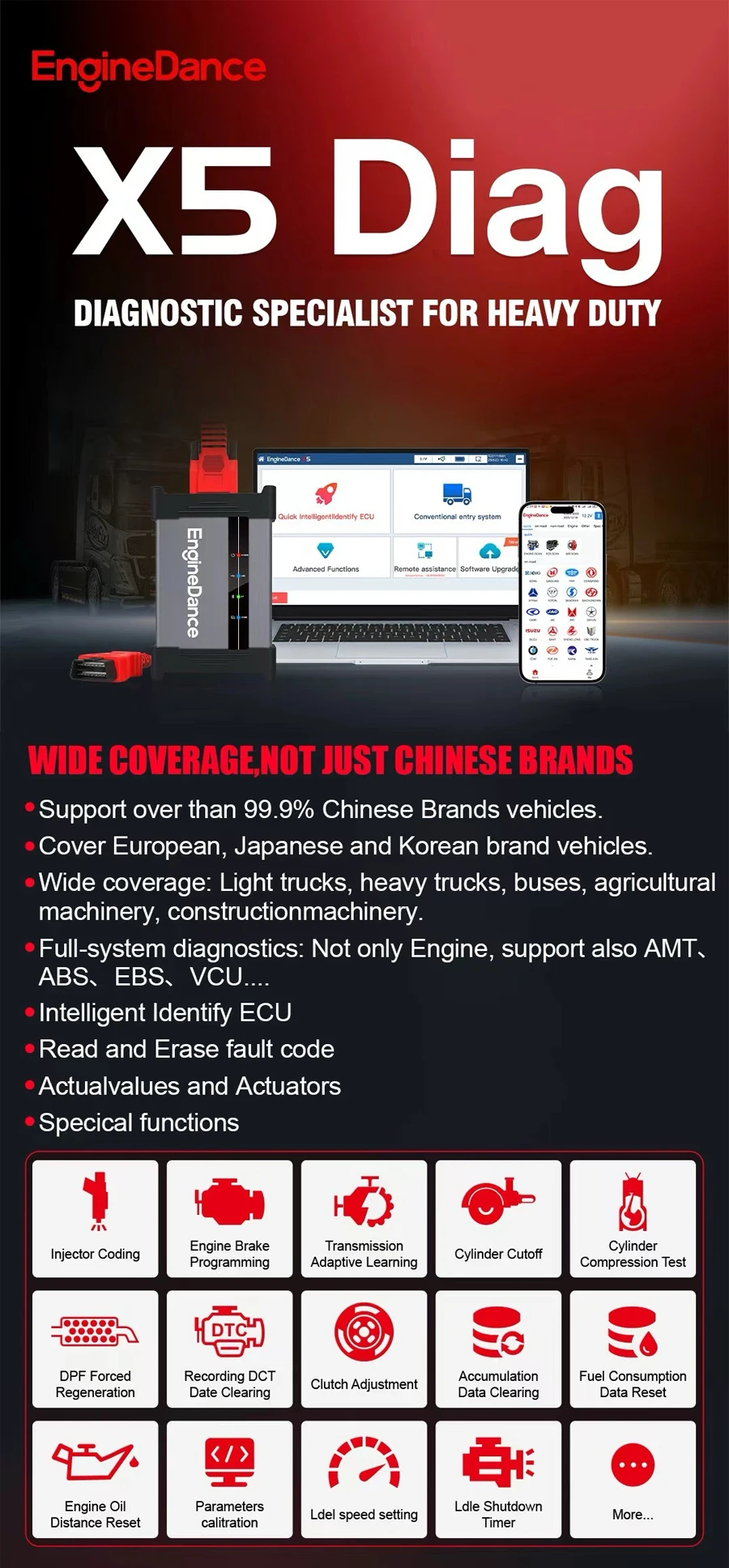 Engine Dance X5 Interface