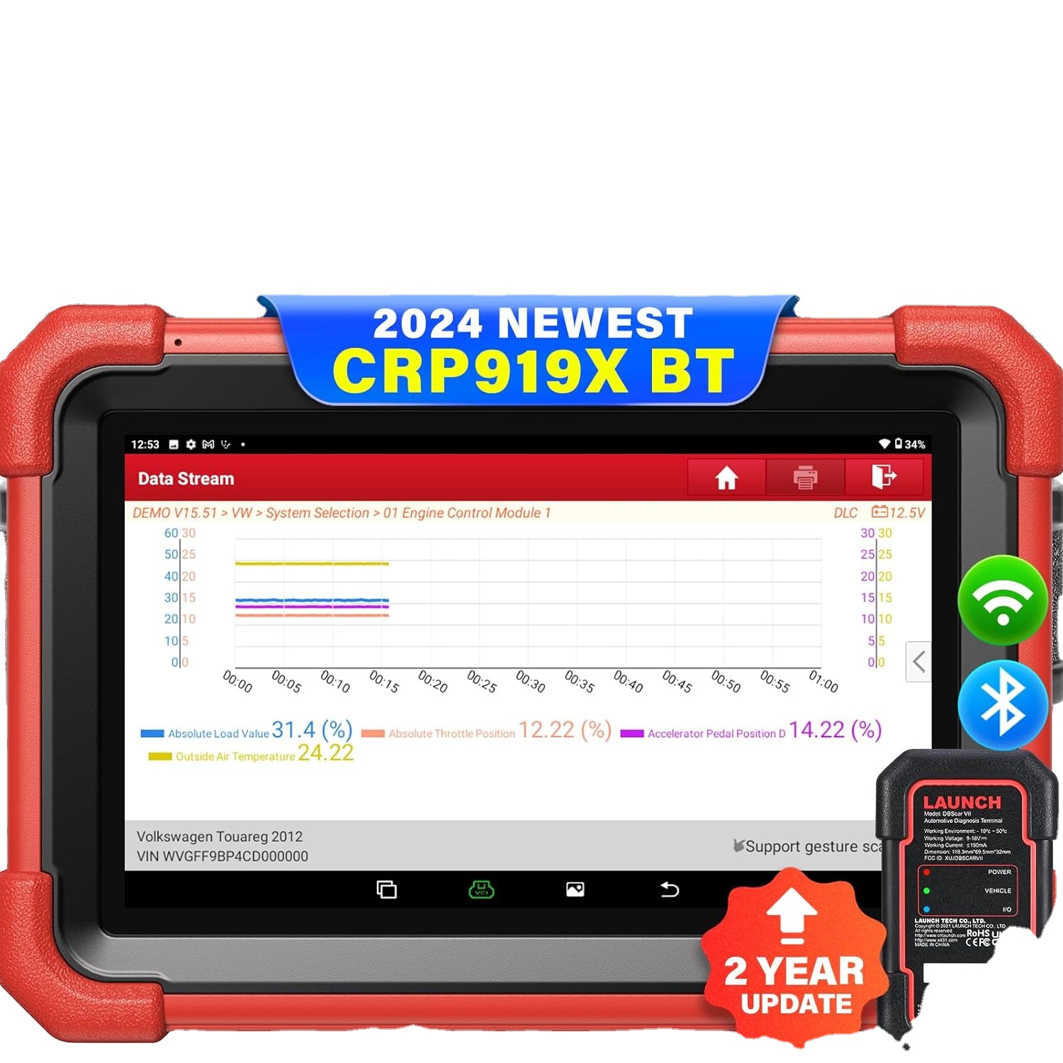 Best Seller Launch X431 Crp919x Bt X431 Launch Key Programming Car Obd 2 Scanner Automotive Diagnostic Tools for All Cars