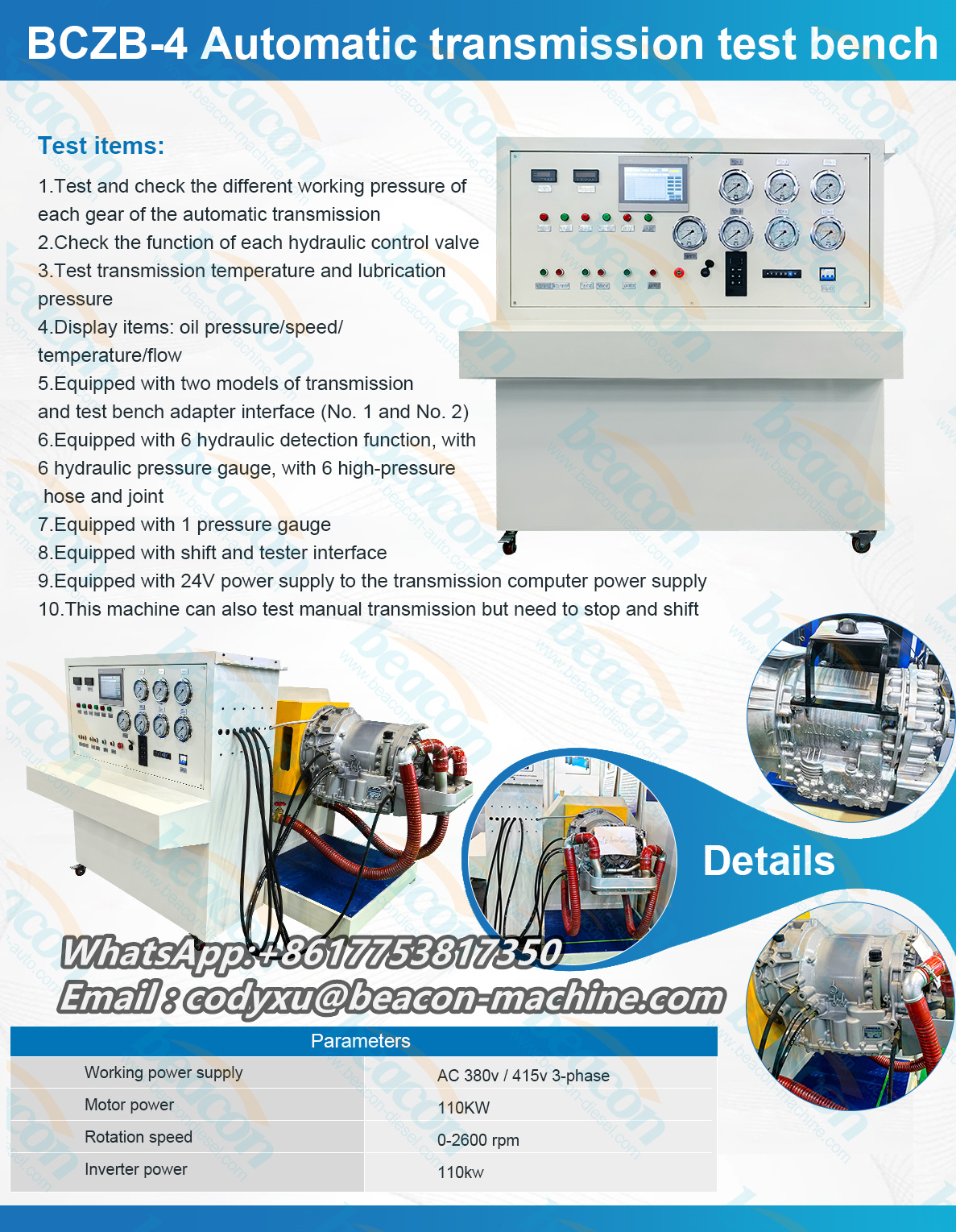 BCZB-4 Automatic Transmission Gearbox Test Bench