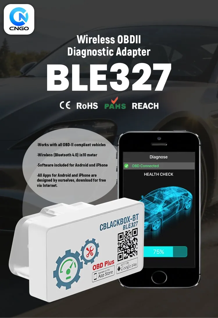 Wireless OBD2 Scanner Bluetooth 4.0 Car Diagnostic Tool