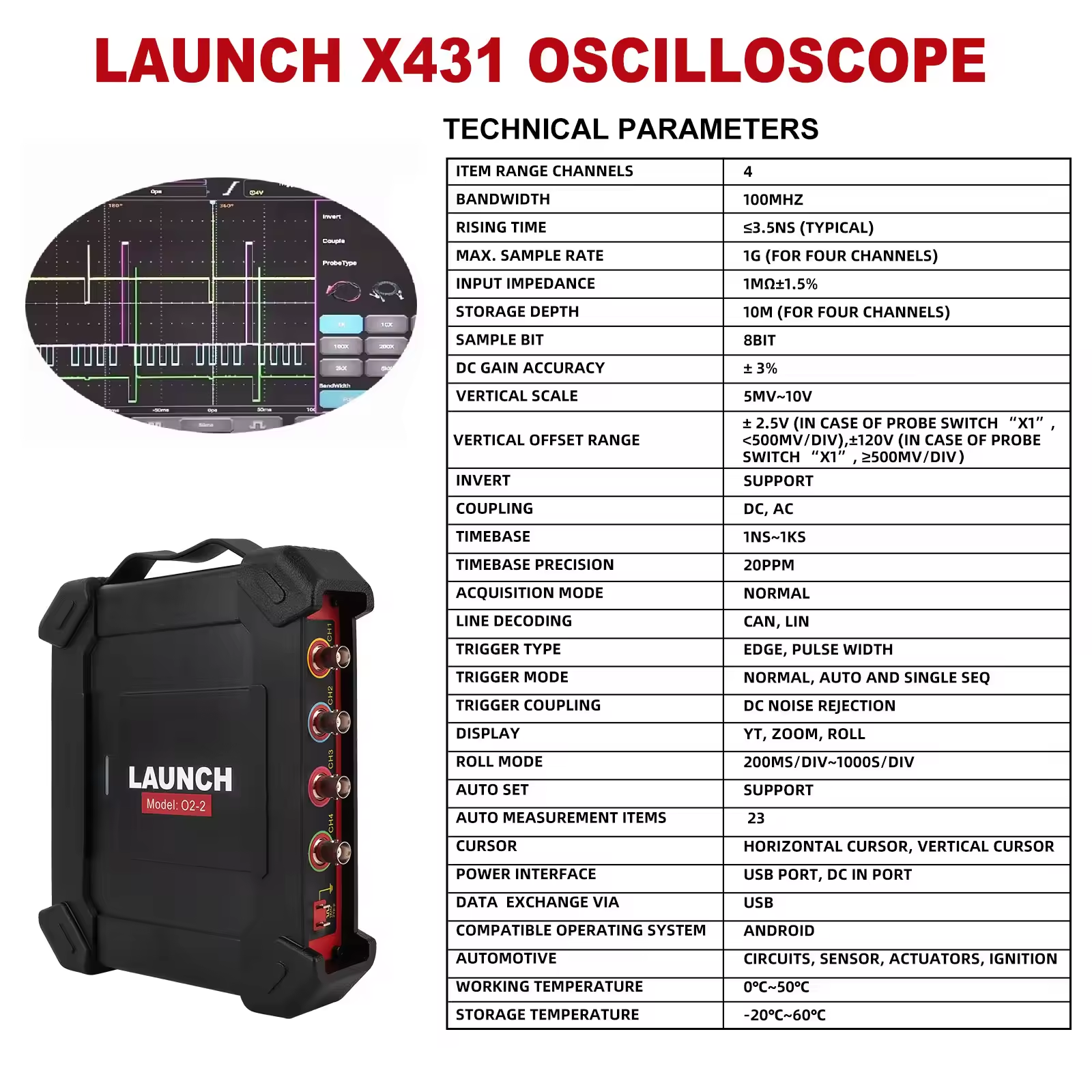 LAUNCH O2-2 Scopebox Detail 3