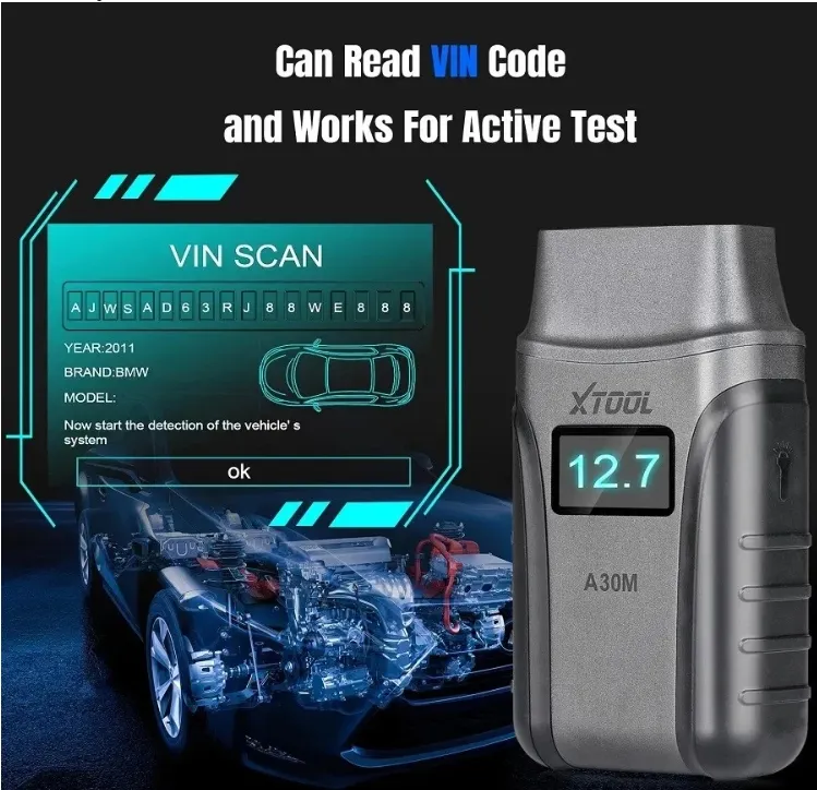 Xtool A30m OBD2 Car Diagnostic Tool for Andriod/Ios Car Code Reader Full System Diagnostic Bi-Directional Control Scanner