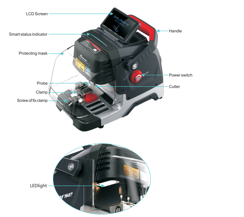 US/EU/UK Free Ship Xhorse Dolphin II XP-005L Car Key Cutting Machine And VVDI Key Tool Max Pro