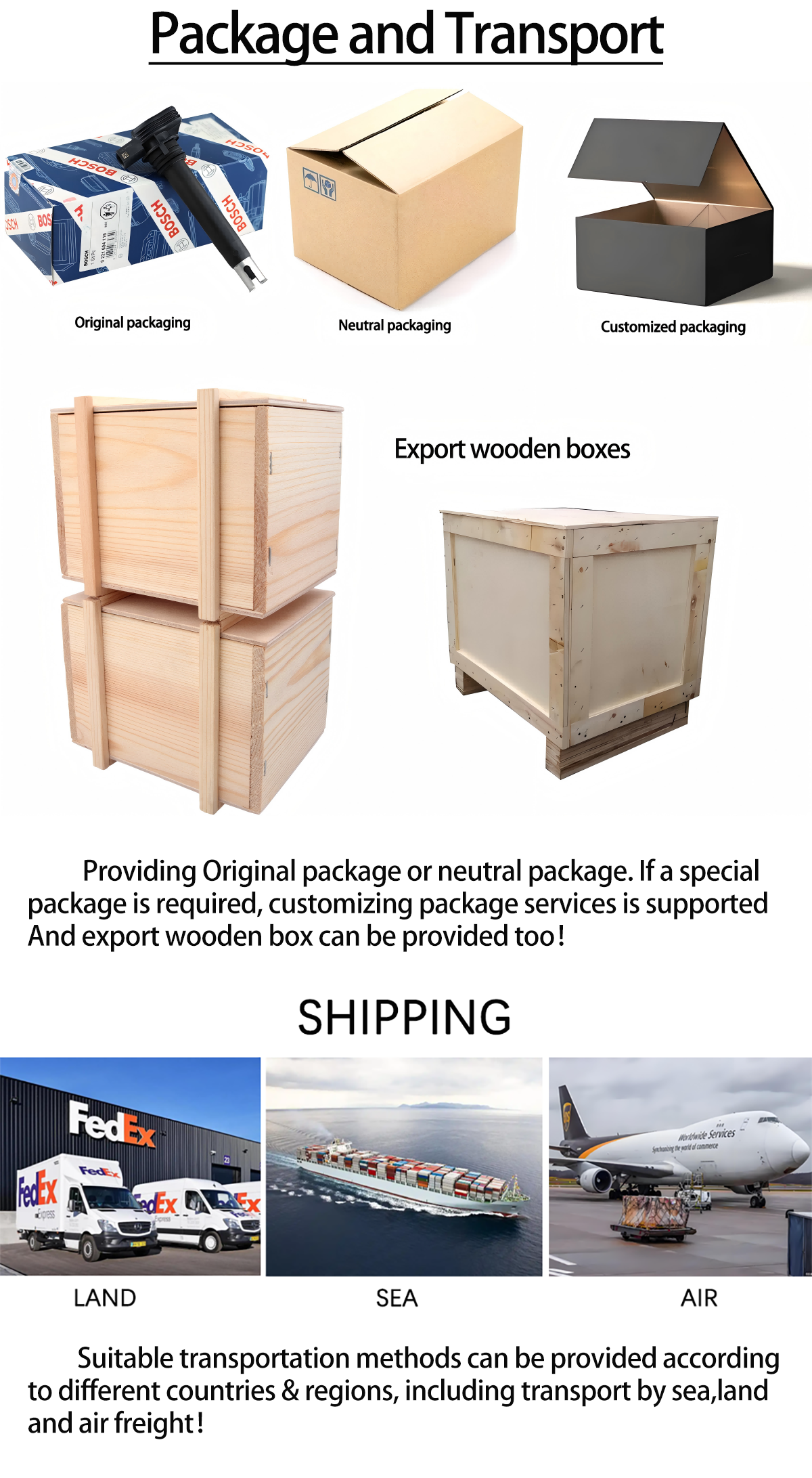 Logistics and Packaging Information