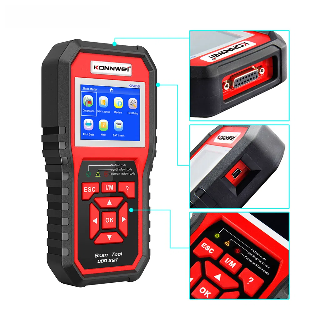 Konnwei Kw850 OBD2 Code Reader Scanner Diagnostic Tool Handheld Demo