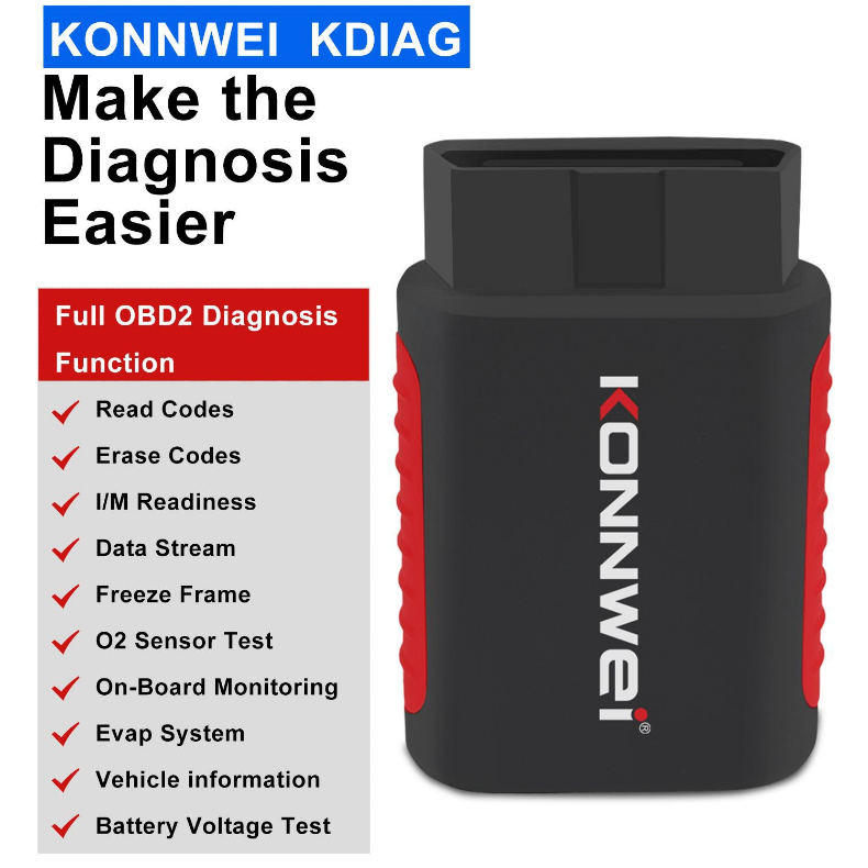KONNWEI KDIAG Full Function Diagnostic Instrument ABS airbag Brake Pad Multi-function Diagnosis Breaking Scanner