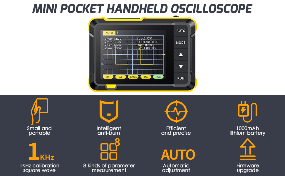 Portable Mini Automotive Oscilloscope Spec Image