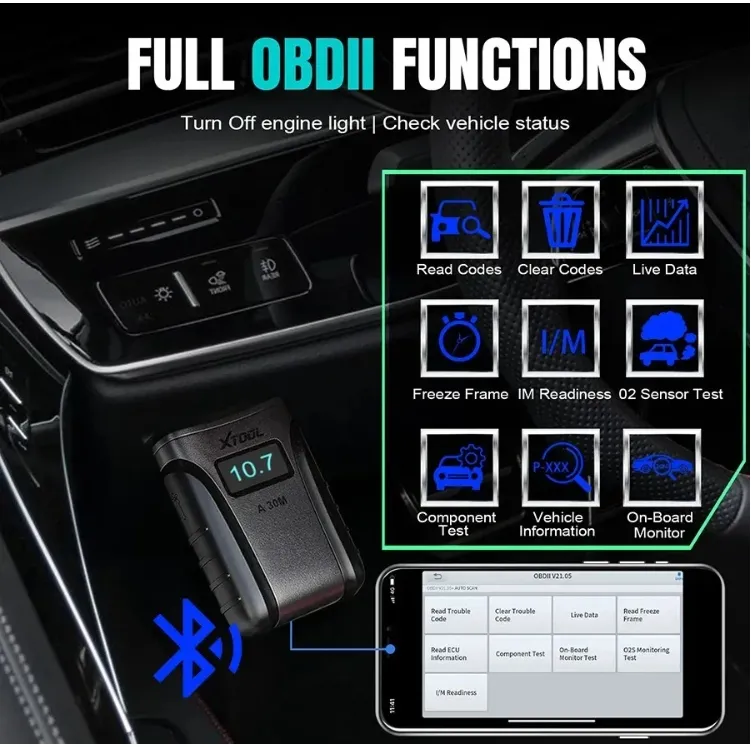 Xtool A30m OBD2 Car Diagnostic Tool Functionality