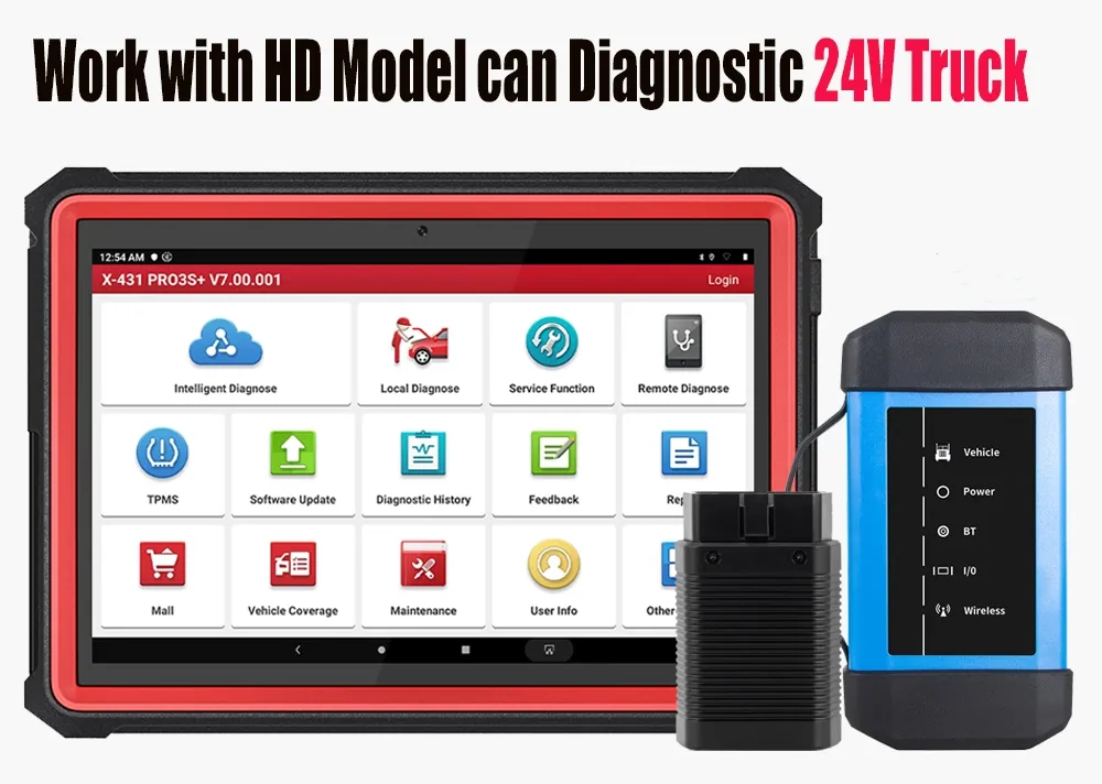 Launch X431 PRO3s+ V2.0 Hdiii 12V Car 24V Truck Heavy Duty 2 in 1 Diagnostic Tool