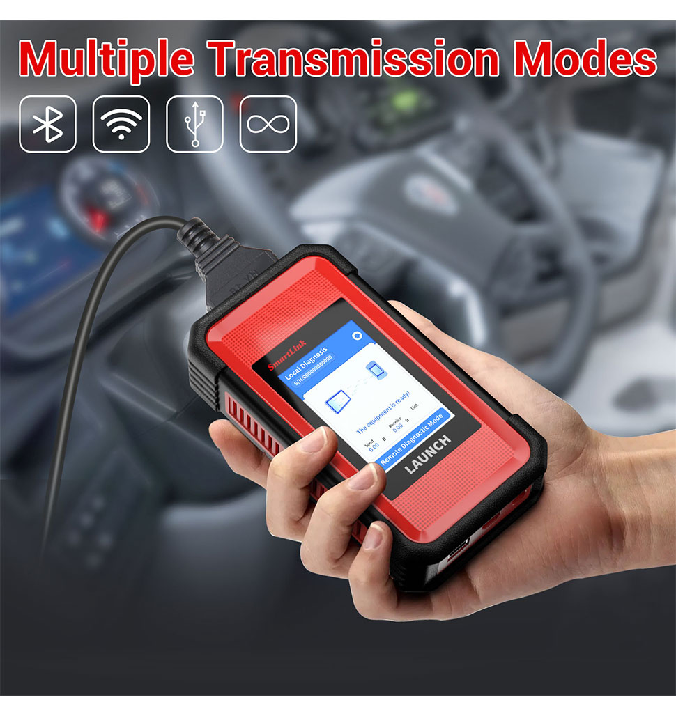 Launch X431 V+ Smartlink HD Automotive Scanner for 24V Heavy Duty Full System Truck Diagnostic Tool