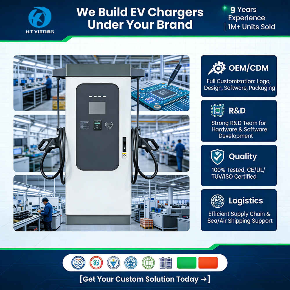 Commercial EV Charger 120kW CCS2 GBT OCPP IP54 DC Fast Charging Station for Electric Cars 400V New