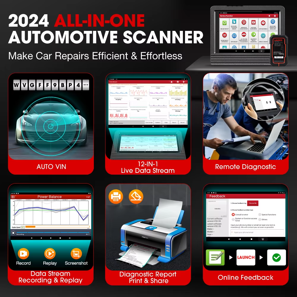 New Launch X-431 PRO V5.0 Tablet Automotive OBD OBD2 Diagnostic Car Scanner X431 V5.0 36+ ECU Resets, Bi-Directional Control