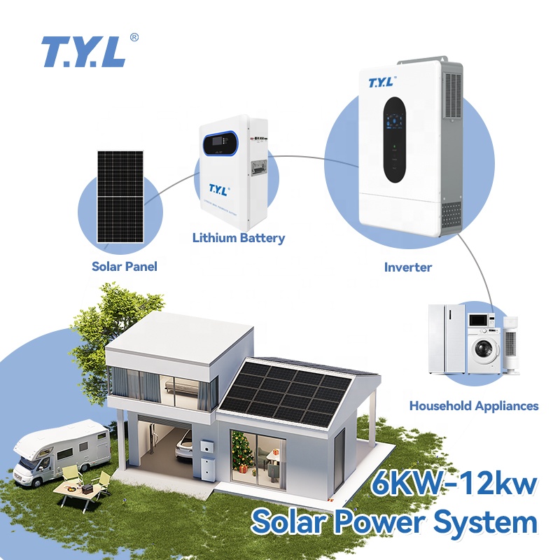 TYL 6500W Hybrid Solar Inverter Single Phase Pure Sine Wave with Generator Input WiFi Monitoring 99% Efficiency 50/60Hz