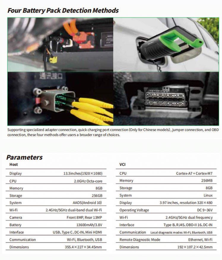 SmartSafe P13 EV Detector Full-System Auto Scanner for New Energy Electric Vehicles Comprehensive Diagnostic Tool for TESLA BYD