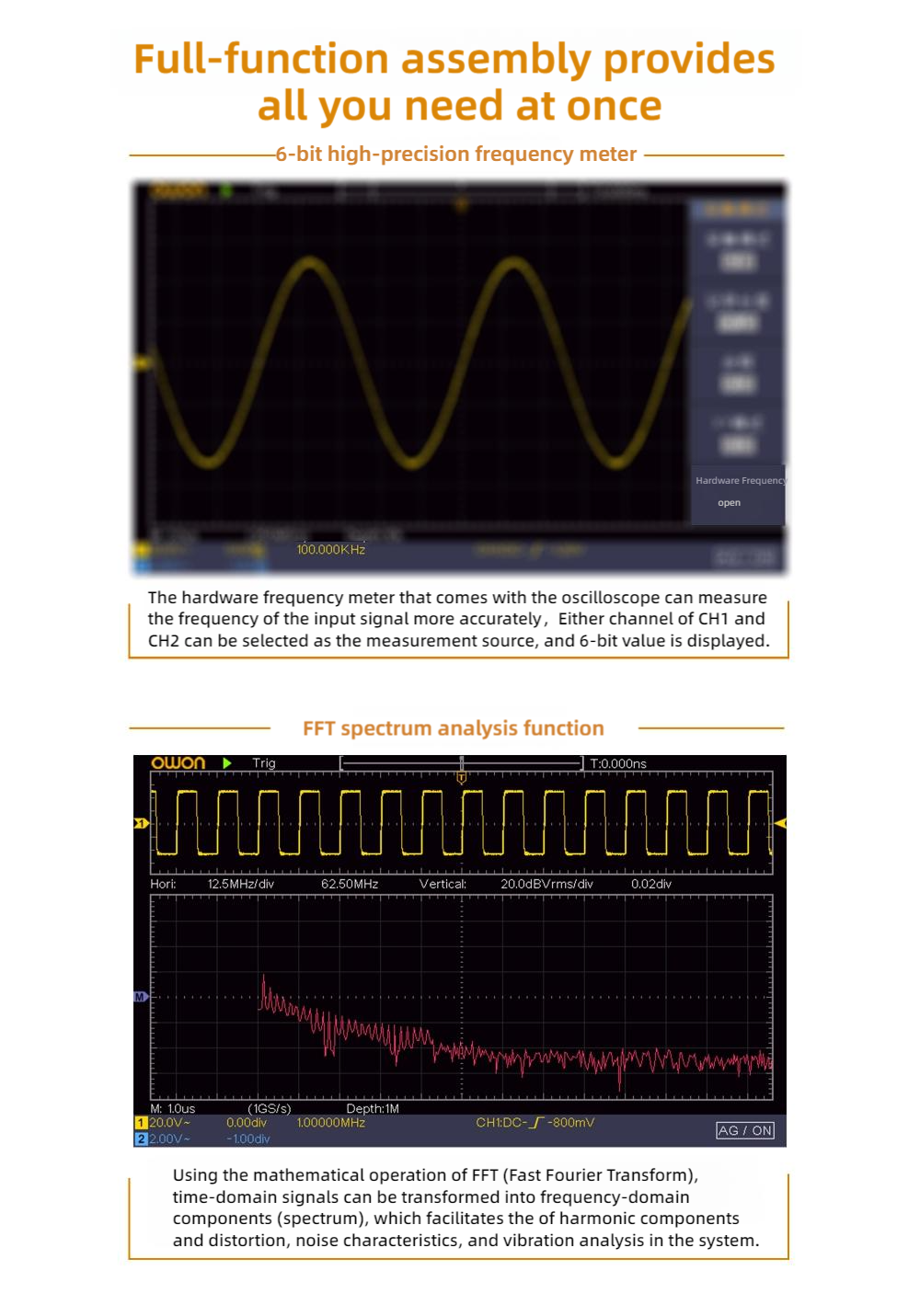 OWON Oscilloscope Features