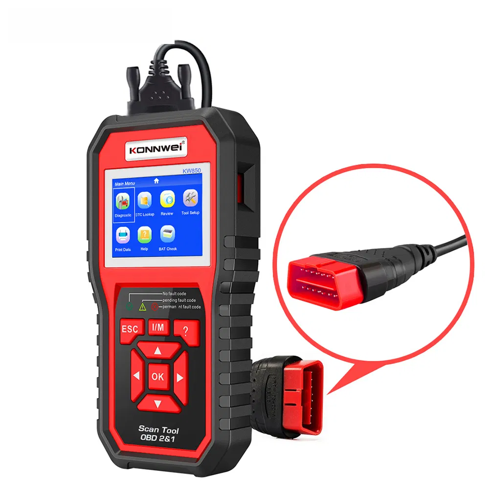 Konnwei Kw850 OBD2 Code Reader Scanner Diagnostic Tool Screen Interface