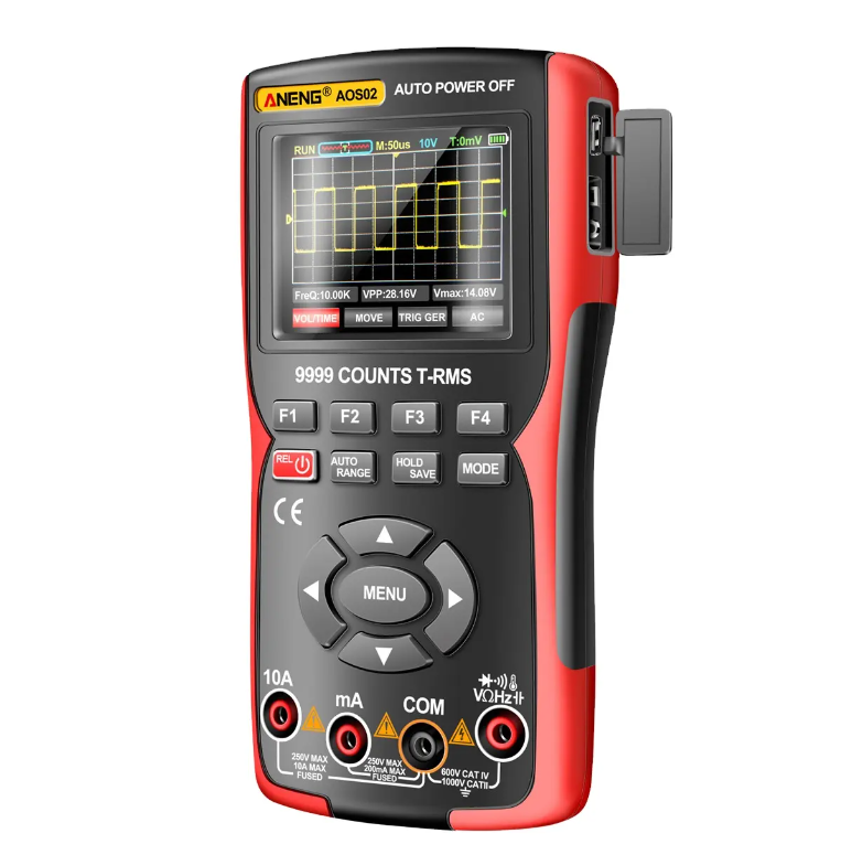 AOS02 High-precision auto repair instrument multi-functional measurement 3-in-1 color screen handheld dual-channel oscilloscope
