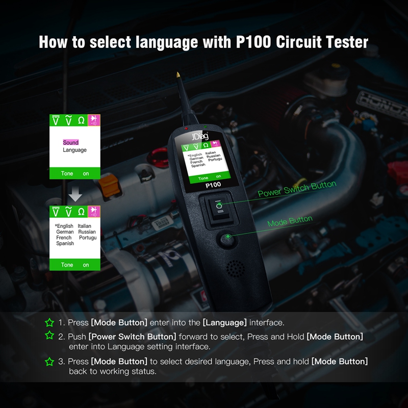 Topdiag P100 10m Extension Cable Electrical System Diagnostic Tool Automotive Circuit Tester for Truck Motorcycle Tests Tool