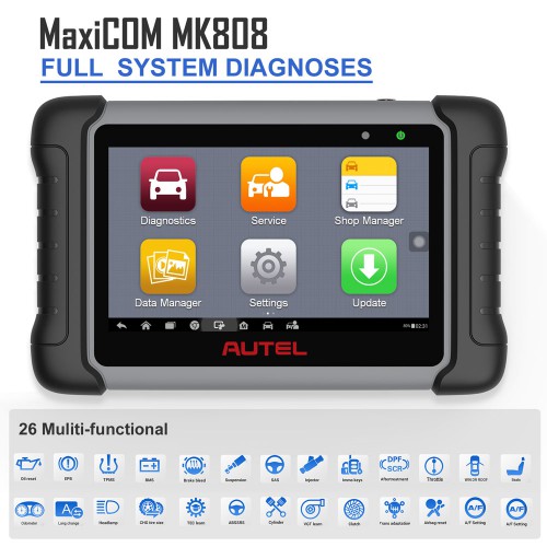 Autel MaxiCOM MK808s All-System Diagnostic Tablet with 25 Special Functions Multi-Language Latest Version. for Cars.