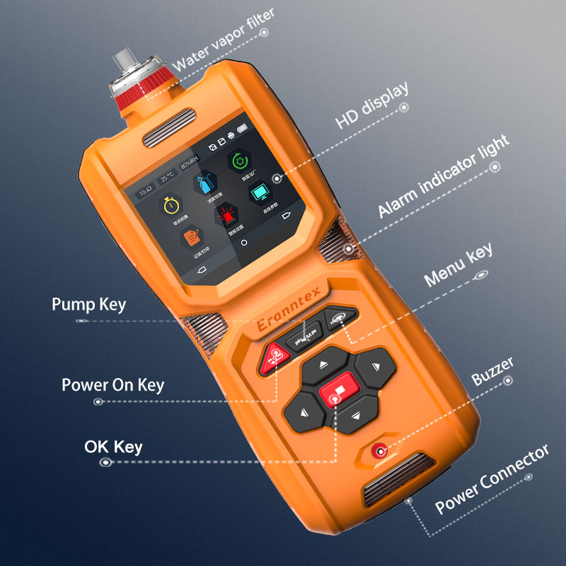 Flue Gas Analyzer For CO/O2 Environmental Monitoring High Accuracy 1%FS Imported High-precision Sensor ISO9001 CE ATEX