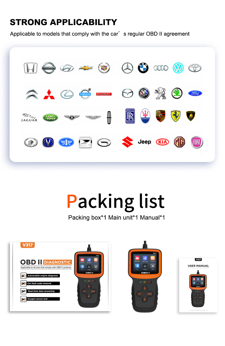 Universal Diagnostic Voitures Sc301 OBD2 Scanner Car Code Reader Scan Automotive OBD 2 OEM Diagnostic Tools