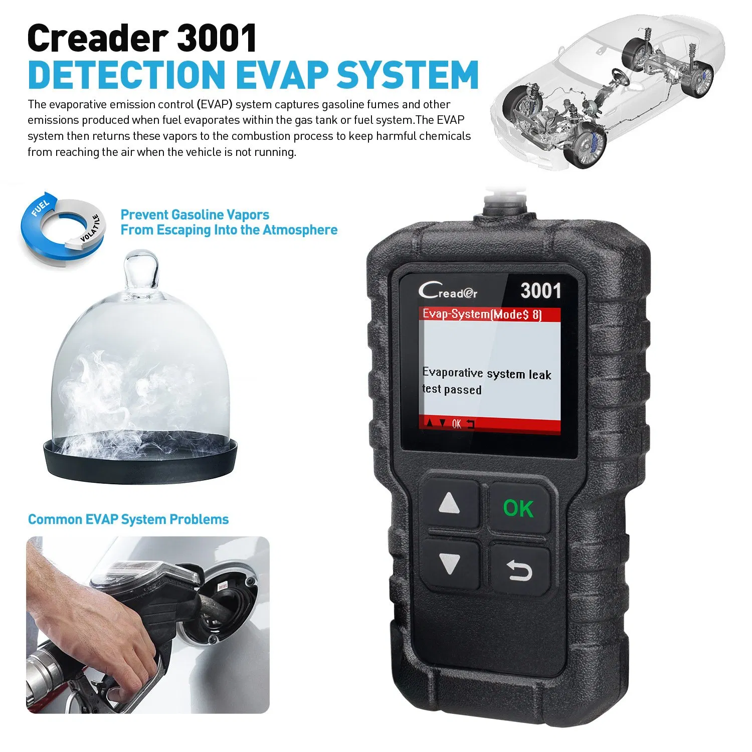 Launch Code Reader Car Scan Tools Cr3001 Eobd OBD2 Code Reader Scanner Car Fault Scan Tool Automotive Engine Diagnostic Tool