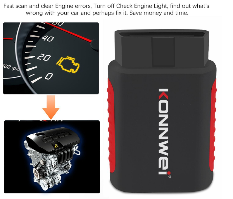 KONNWEI KDIAG Full Function Diagnostic Instrument ABS airbag Brake Pad Multi-function Diagnosis Breaking Scanner