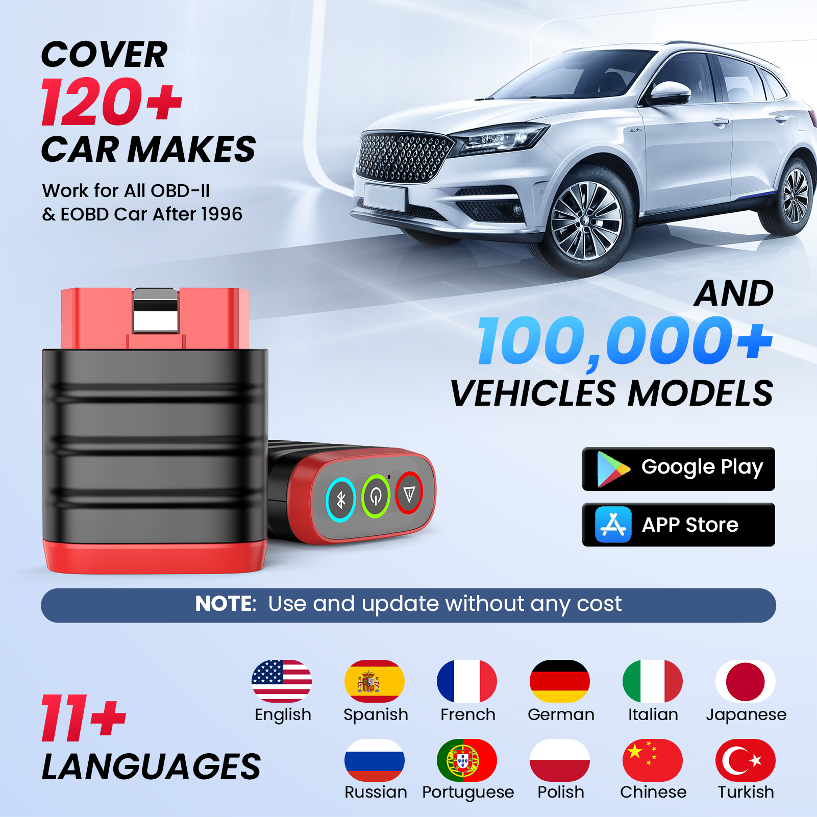 THINKDIAG Mini Obd2 Scanner All Cars Full System Diagnose Lifetime Free Auto Diagnostic Tool Read/Clear Error Code