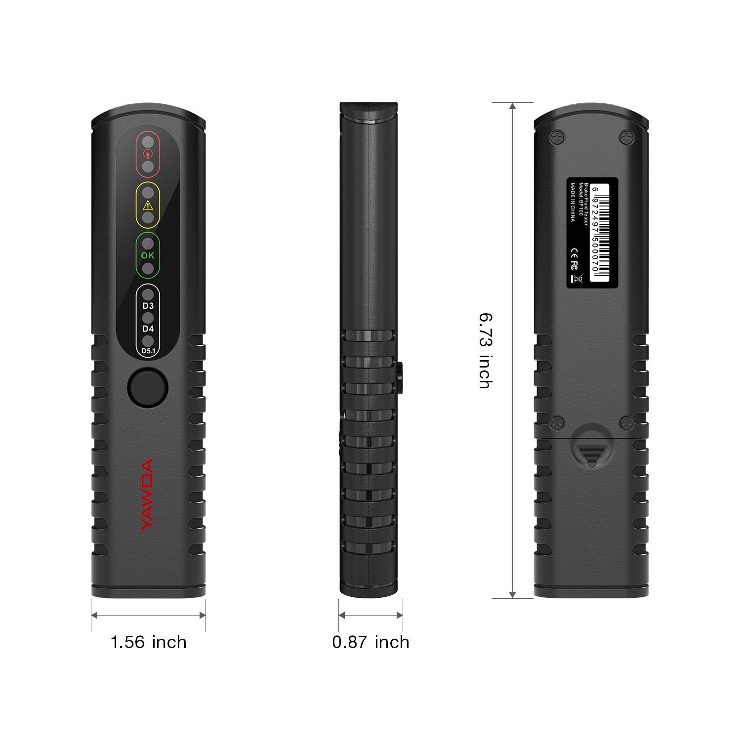 High Quality BF100 OBD2 Scanner Code Reader Brake Fluid Tester Pen 3 Color LED Display 12V Universal Fitment Auto Diagnostic