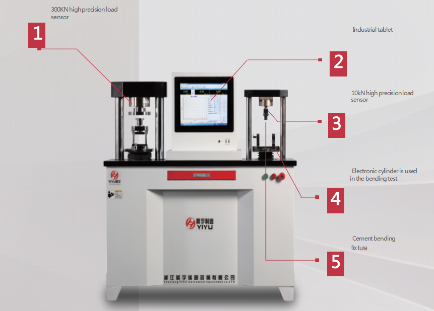 YAW-300D Microcomputer Controlled Cement Compressive Strength Flexural Strength Cubic Cylindrical Specimens Testing Equipment