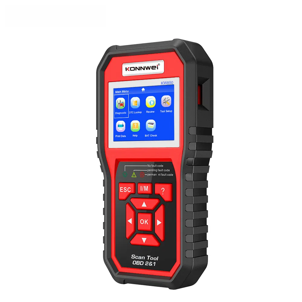 Konnwei Kw850 OBD2 Code Reader Scanner Car Diagnostic Tool OBD II Automotive Scan Tool Engine Check Support 8 Languages