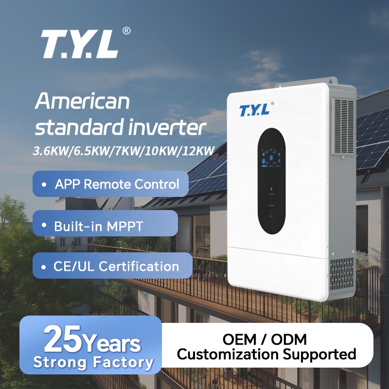 TYL 7200W 120V 240V Hybrid Inverter Split Phase with Generator Input and UPS Switching Time 10ms