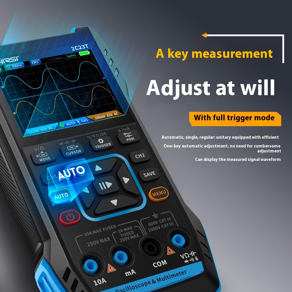 Three-in-One Auto Repair Digital Oscilloscope Multimeter Signal Generator Universal Vehicle Diagnostic Tool