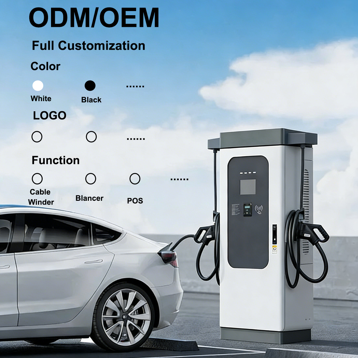 Commercial EV Charger 120kW CCS2 GBT OCPP IP54 DC Fast Charging Station for Electric Cars 400V New