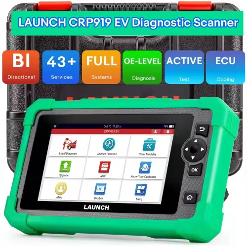 Launch CRP919 EV Diagnostic Scanner Energy Electric Vehicles with 43+ Services 11 Languages-Scan Tool