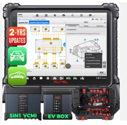 Global autel Maxisys ultra Ev Maxi System Ms 909 919 with Evdiag Kit Electric High Voltage Key Tool Program Diagnostic Scanner