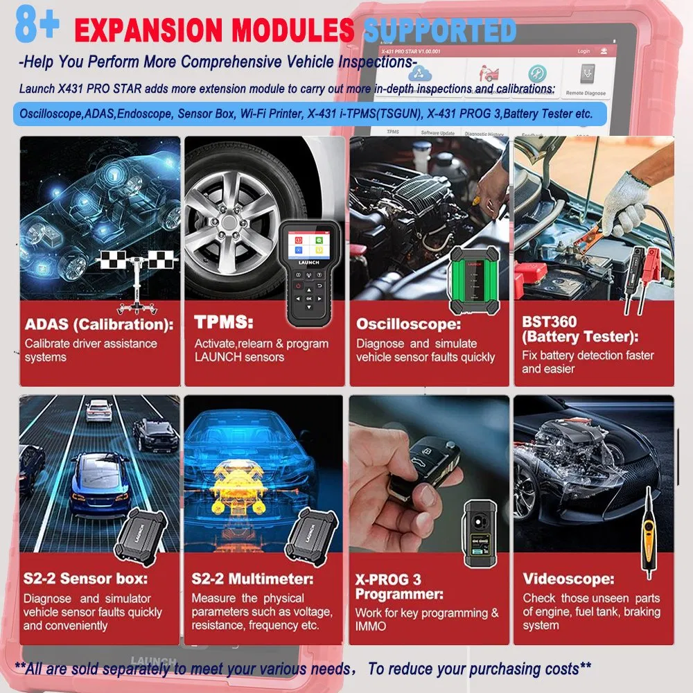 Professional Launch X431 PRO Star OE Level ECU Key Program Coding VAG Guided Bidirectional Car Remote Diagnostic Tool OBD2 Scanner