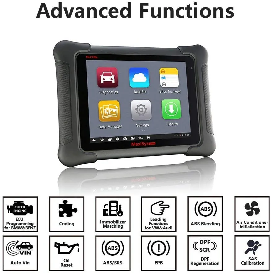 Original Maxisys Elite with WiFi/Bluetooth OBD Full Diagnostic Scanner with J2534 ECU Programming 1 Year Free Update