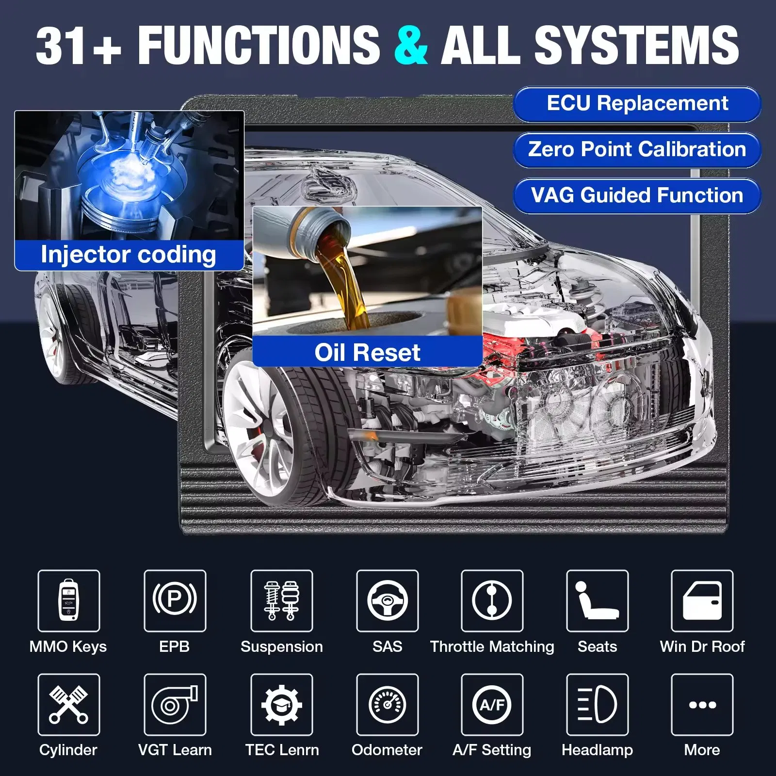 Launch X431 PRO V5.0 with Dbscar VII Bidirectional Control Automotive Diagnostic Scanner Canfd&Doip OBD2 Scan Tool for All Cars
