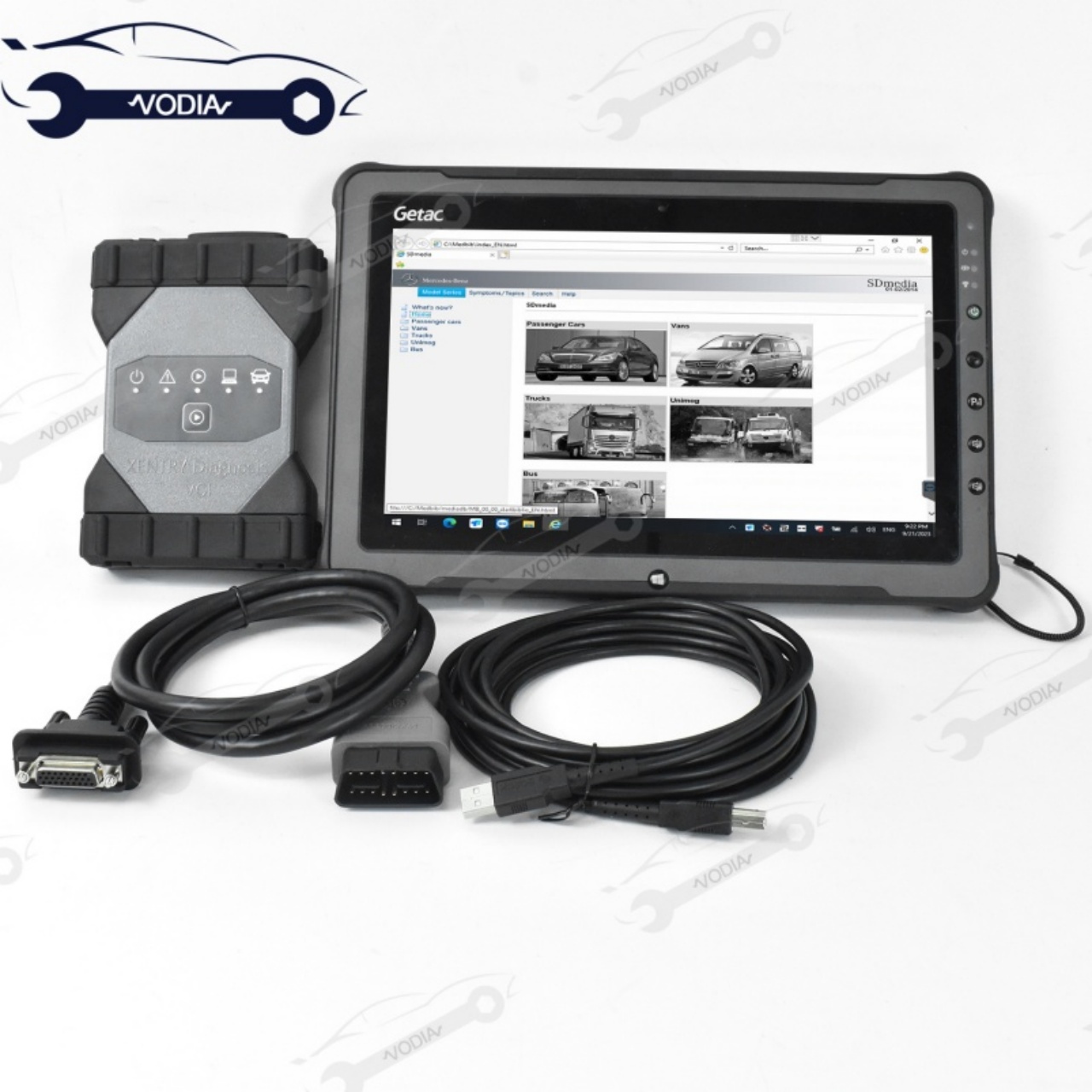 F110 Tablet with for MB STAR C6 Diagnosis VCI Multiplexer DoIP with Software Xentry Das Wis Epc 12v &amp;24 Car Diagnostic Tool