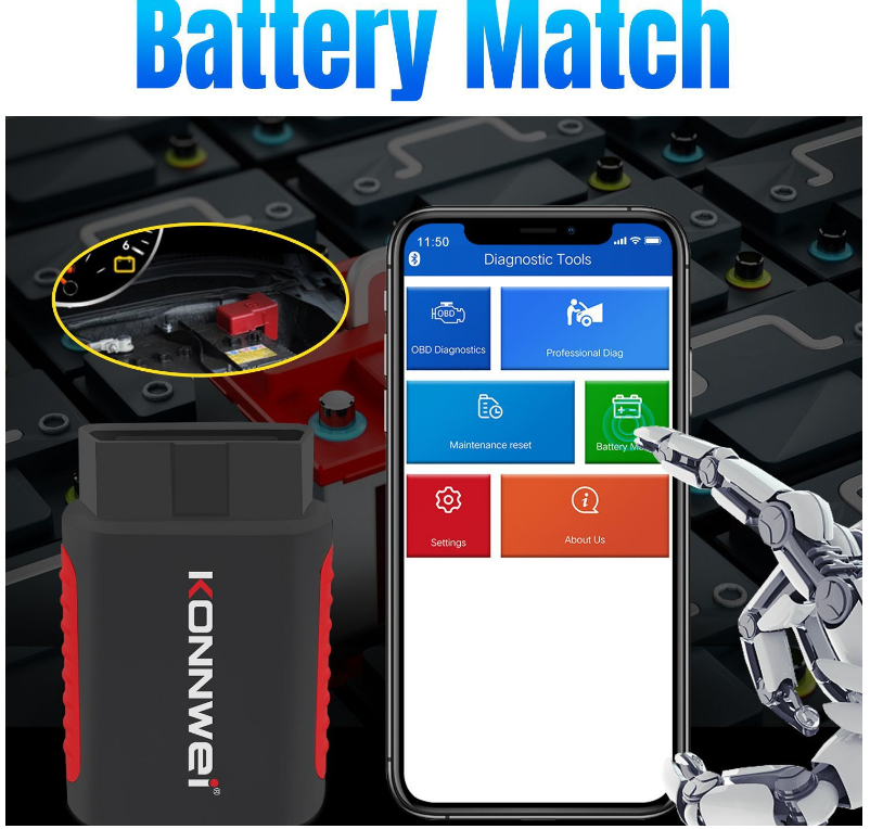 KONNWEI KDIAG Full Function Diagnostic Instrument ABS airbag Brake Pad Multi-function Diagnosis Breaking Scanner