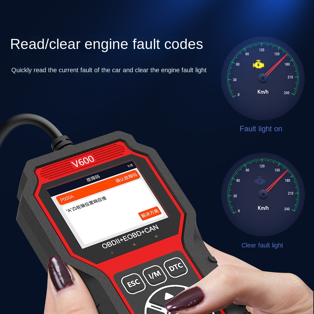 OBD2 Scanner, OBD2 Scanner Diagnostic Tool - Scanner OBD2 to Read &amp; Clear Check Engine Light